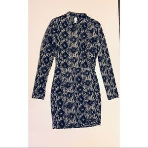 H&M mockneck snake skin minidress